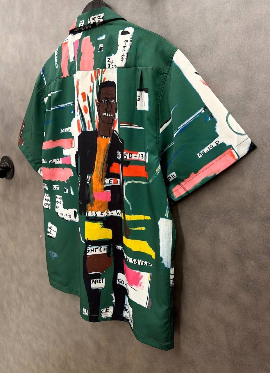рубашка с принтом,jean-michel basquiat s/s hawaiian shirt,рубашка с принтом мужская,рубашки wacko maria,wacko maria jean-michel basquiat type 4 hawaiian shirt