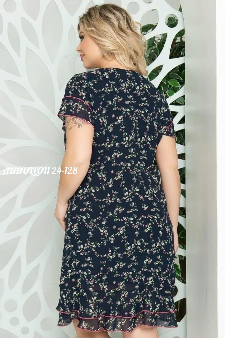 женское платье больших размеров,платье больших размеров модное,шифоновое платье большие размеры,платье леди агата,платье леди агата п-2171/24 синий