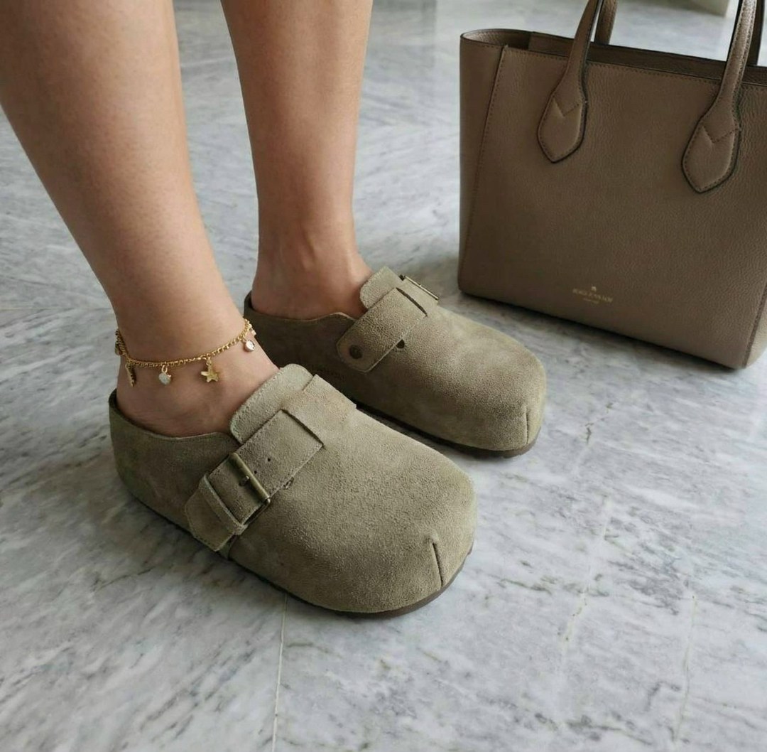 ,тапочки модные,замшевые тапочки,повседневная ,женские тапочки