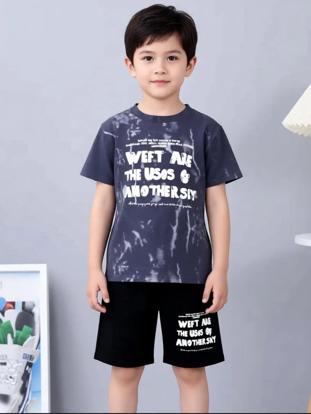 костюм детский для мальчиков спортивный с принтом футер,костюм для мальчика,костюм для мальчика из футболки и шорт,одежда для мальчика,комплект одежды для мальчика