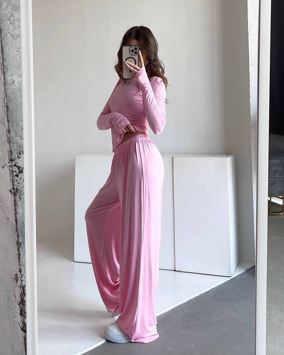 костюм с брюками,трикотажные костюмы,костюм с брюками палаццо,широкие штаны палаццо,брюки палаццо