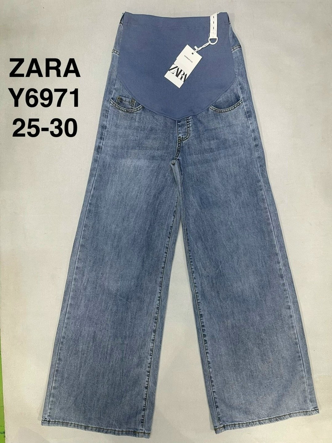 джинсы голубые прямые 2408-1 для беременных,джинсы для беременных,джинсы euromama для беременных,прямые джинсы для беременных,широкие джинсы для беременных