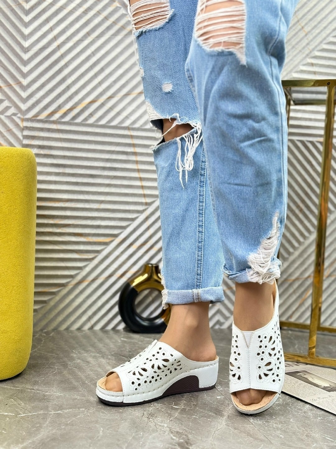 ,сабо с перфорацией, женская,сабо летнее,пантолеты женские