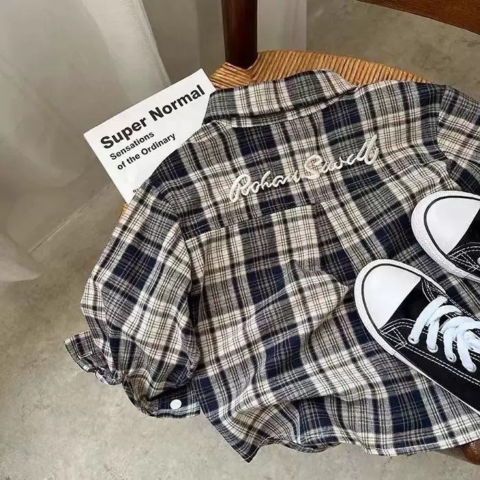 рубашка детская в клетку,клетчатая рубашка,рубашка в клетку,рубашка модная,рубашка для мальчика в клетку