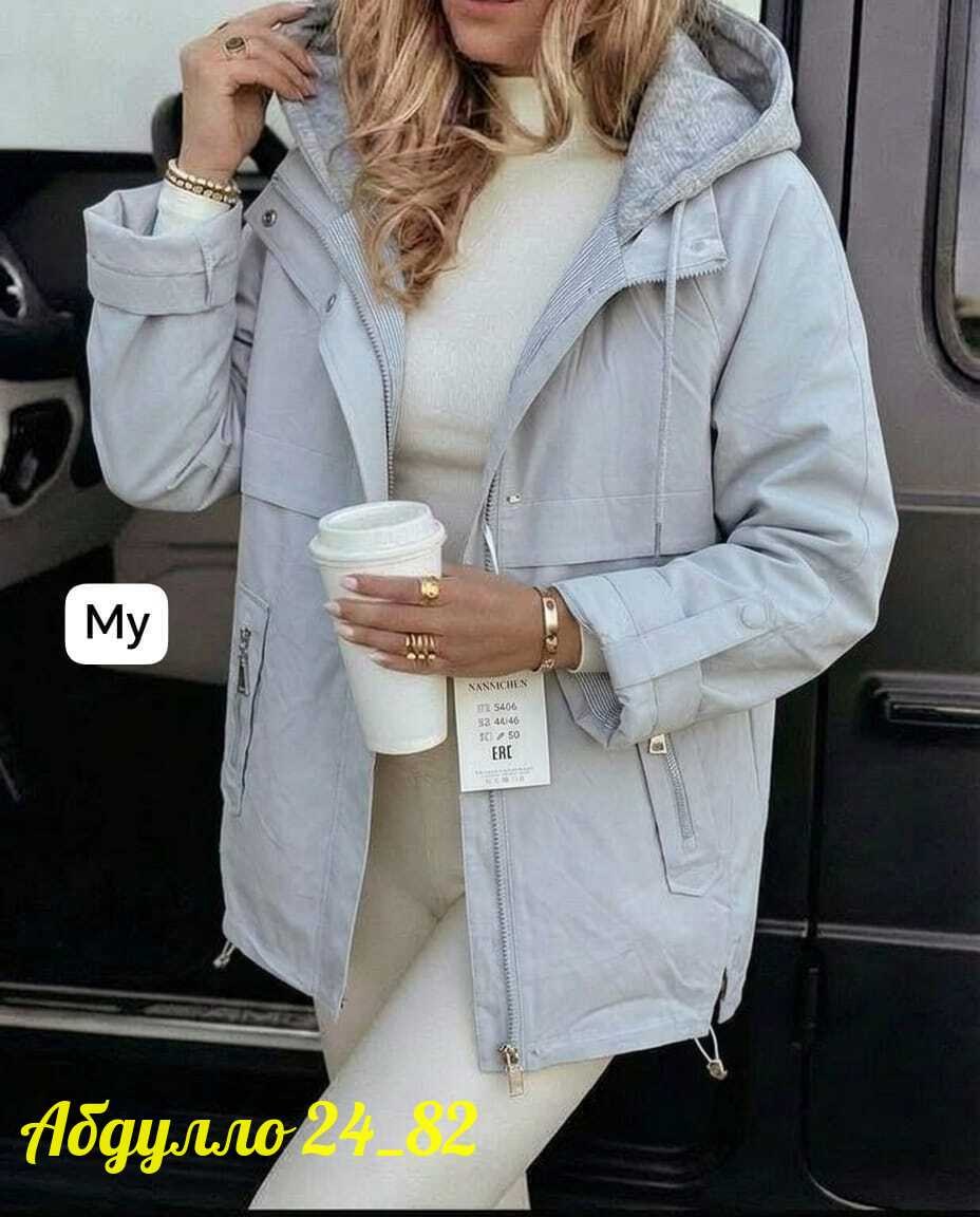 куртка женская,удлиненная куртка,куртка,куртка капюшоном,куртка женская серая размер 46