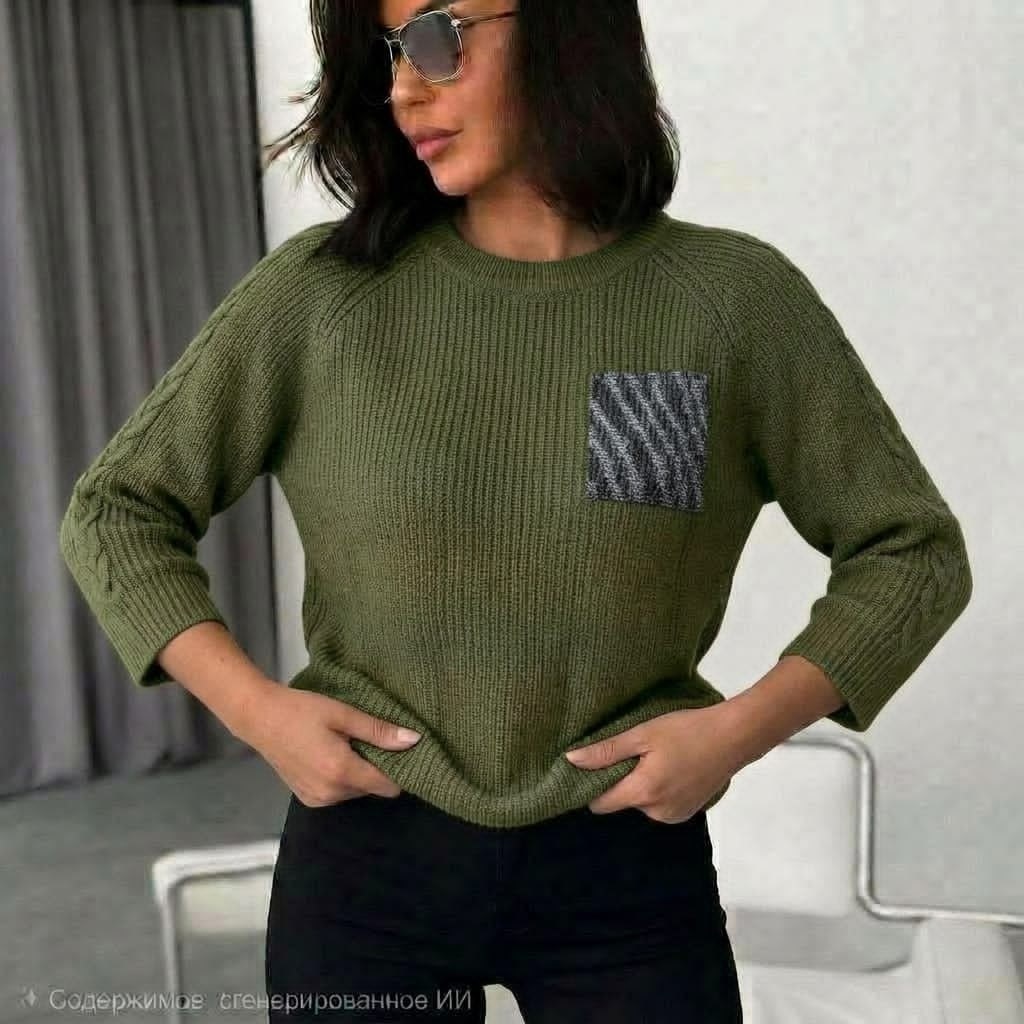 кофта женская,джемпер,женский свитер,свитер женский wisell др5-482 коричневый 48 ru,вязаные джемпера