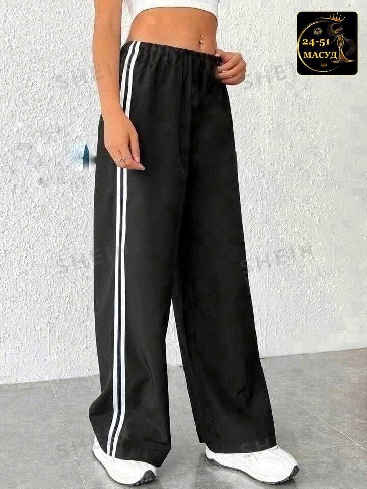 брюки широкие,широкие штаны,штаны с полосками по бокам,повседневные брюки,штаны женские