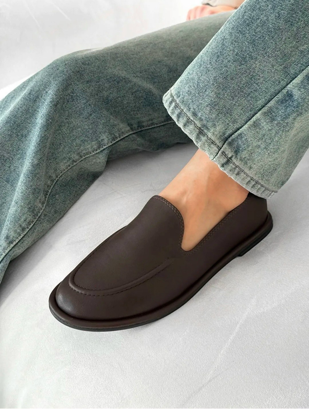 ,лоферы женские,женская , повседневные,коричневые лоферы