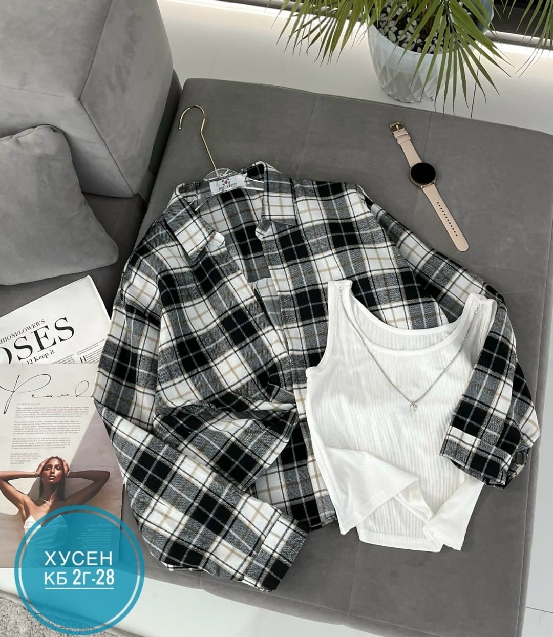 женская рубашка в клетку,рубашка в клетку с майкой beststyle,женская рубашка,рубашка в клетку женская оверсайз,рубашка в клетку