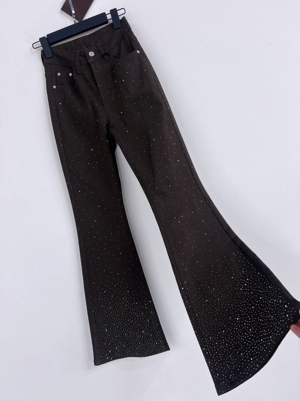 брюки со стразами,прозрачные блестящие брюки,блестящие брюки,брюки клеш,расклешенные брюки