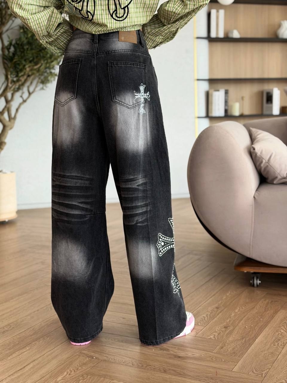 джинсы модные,джинсы широкие,женская джинсы,брюки джинсы,джинсы багги женские