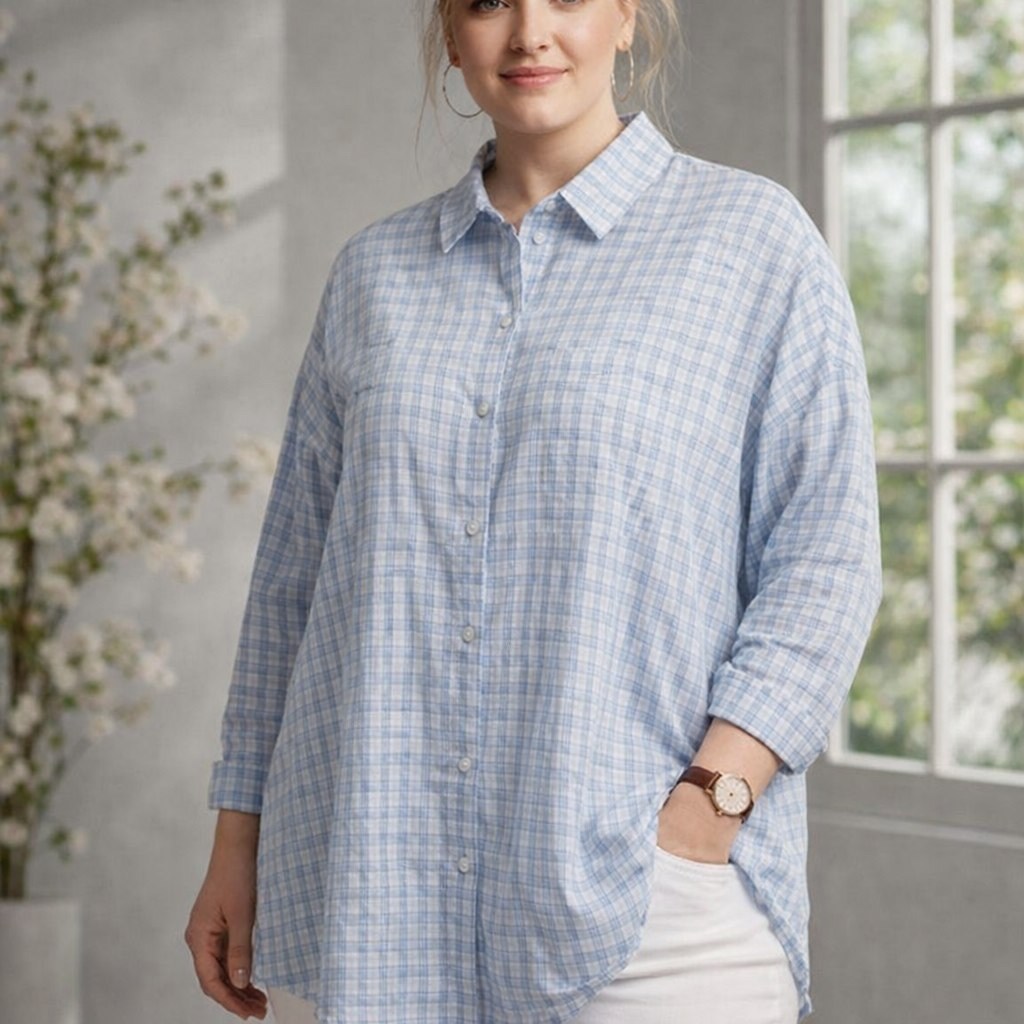 женская рубашка,блуза,рубашки из льна в клетку,рубашка женская в клетку,рубашка