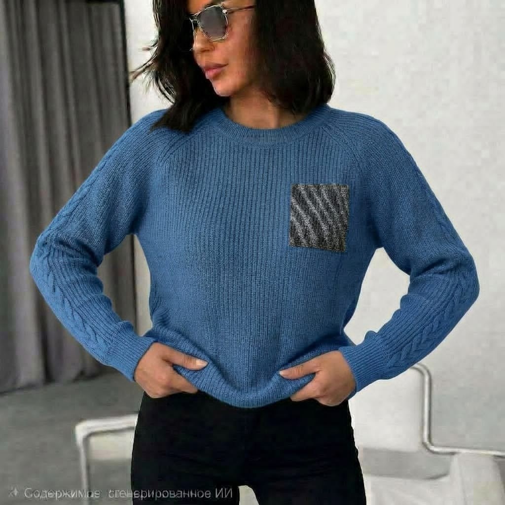 кофта женская,джемпер,женский свитер,свитер женский wisell др5-482 коричневый 48 ru,вязаные джемпера