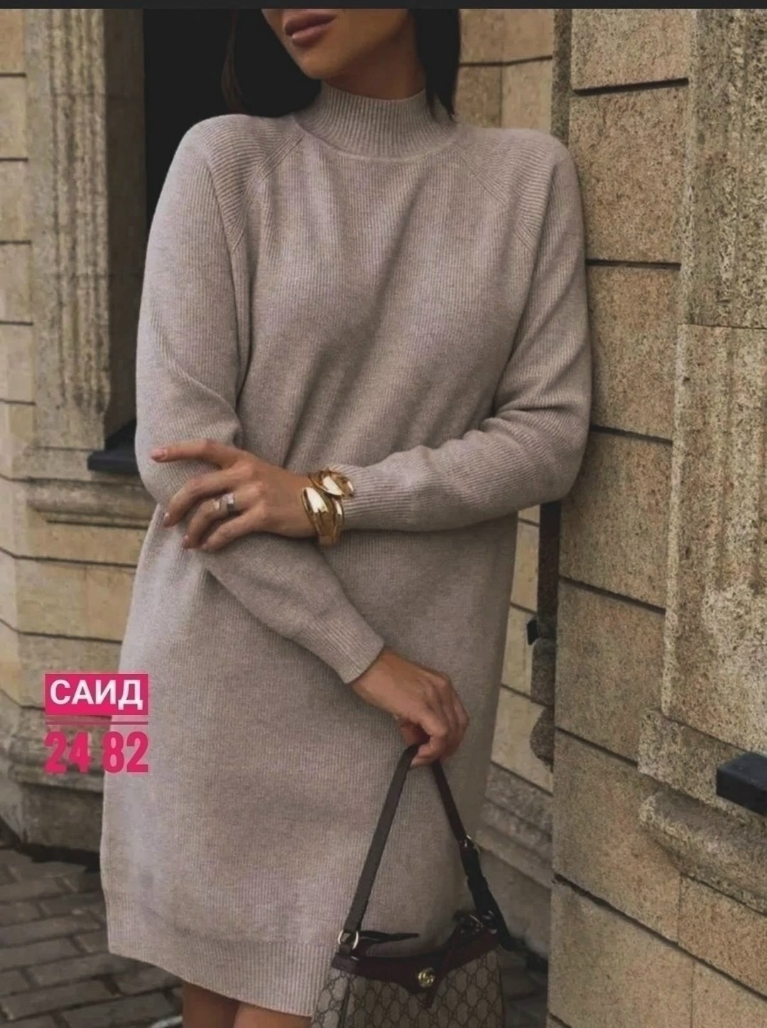 платье свитер вязаное,платье свитер,платье свитер теплое вязаное с горлом lialinni 182561142,платье теплое трикотажное la lima,платье вязаное теплое оверсайз свитер с горлом