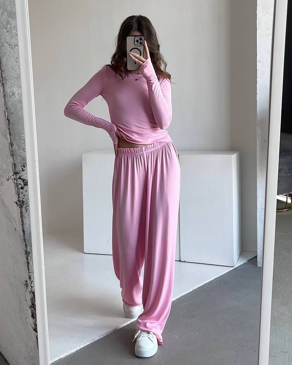 костюм с брюками,трикотажные костюмы,костюм с брюками палаццо,широкие штаны палаццо,брюки палаццо