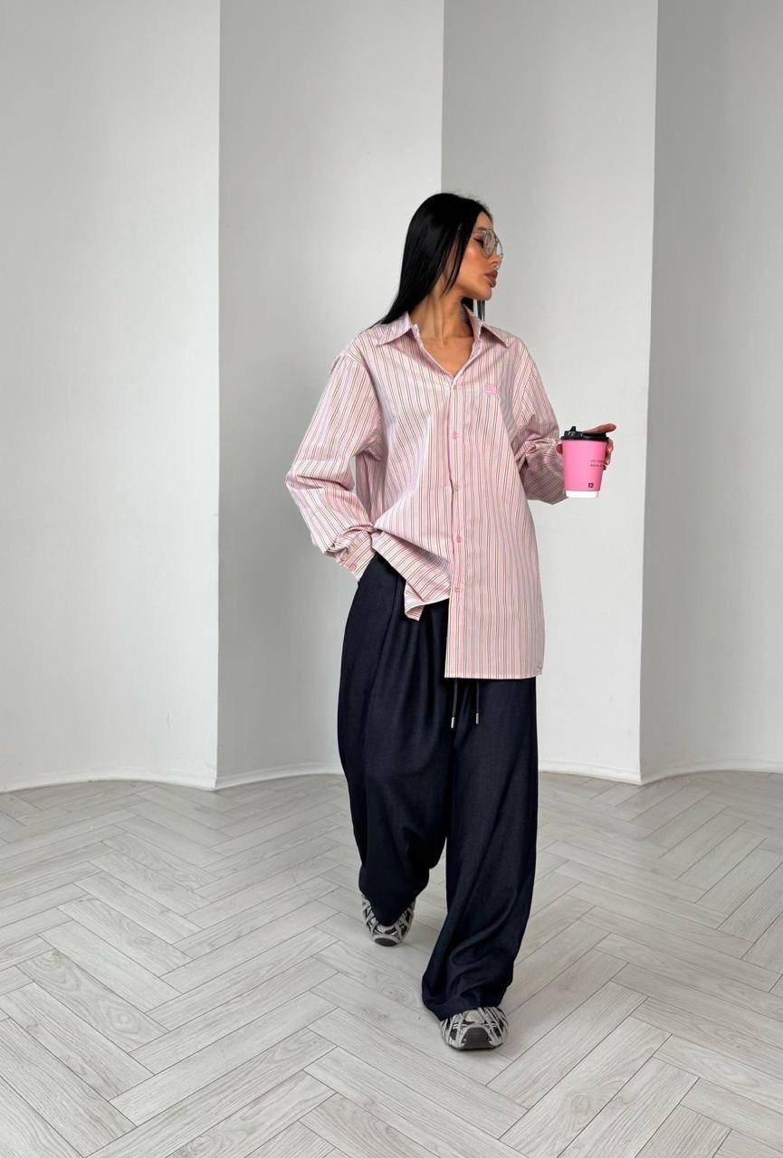 хлопковая рубашка в полоску оверсайз cosmo brand,хлопковая рубашка в полоску оверсайз,zara рубашка в полоску оверсайз розовый,рубашка оверсайз в полоску розовая,женская рубашка в полоску