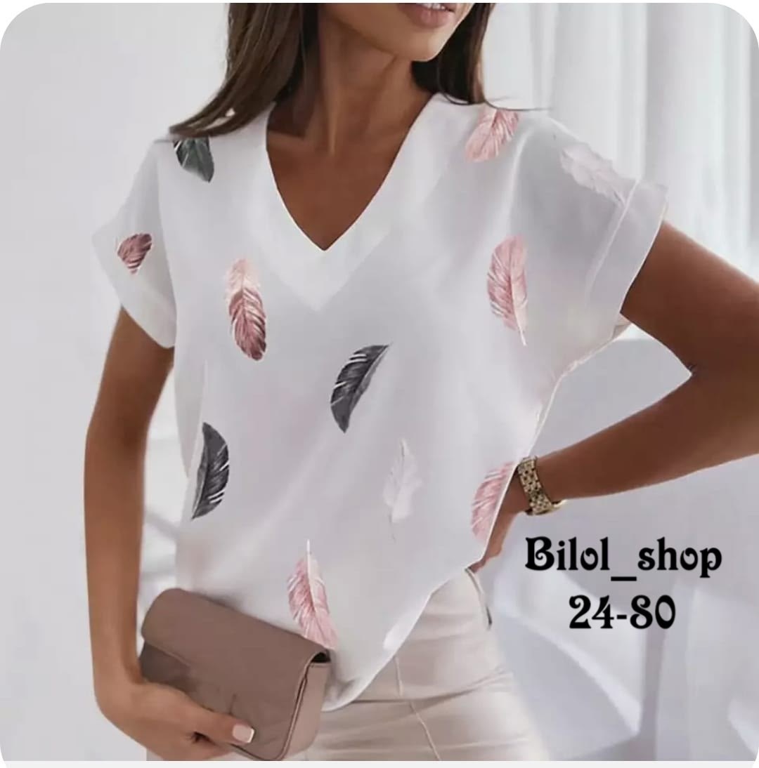 блузка свободного кроя,модная женская блузка,женские блузки,летняя блузка,женские футболки с принтом