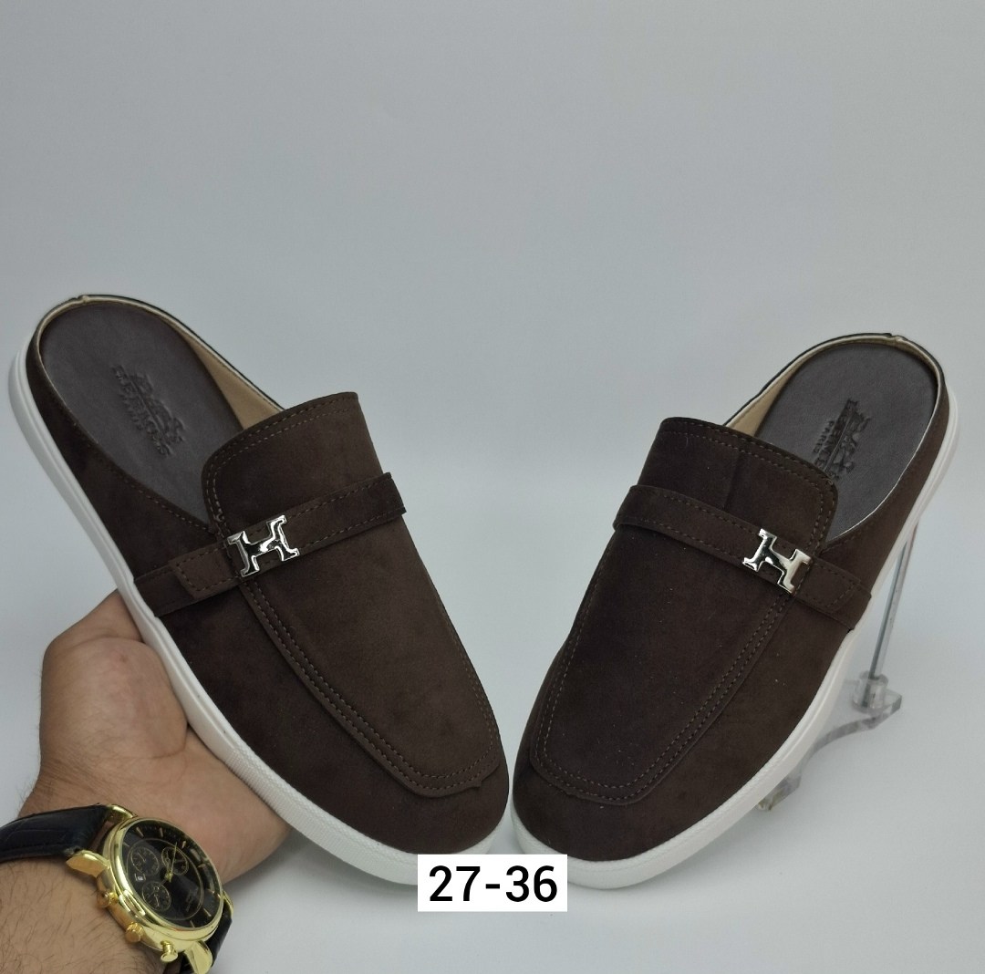 ,шлепанцы hermes,лоферы hermes,мюли мужские,мужские темно-коричневые лоферы из замши hermes