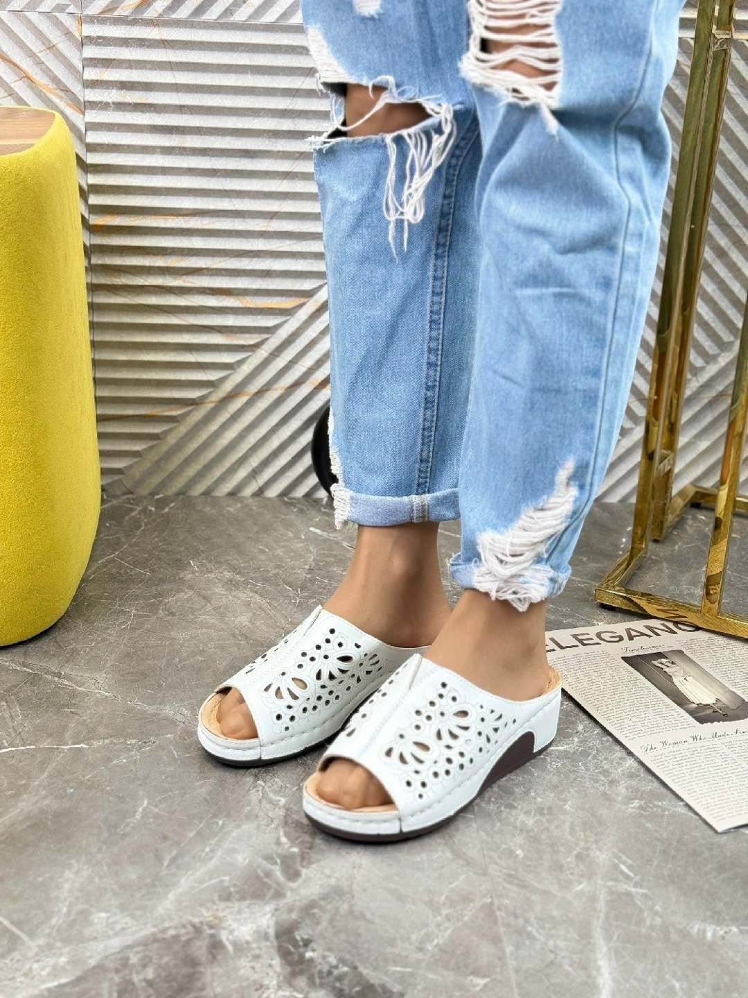 ,сабо с перфорацией, женская,сабо летнее,пантолеты женские