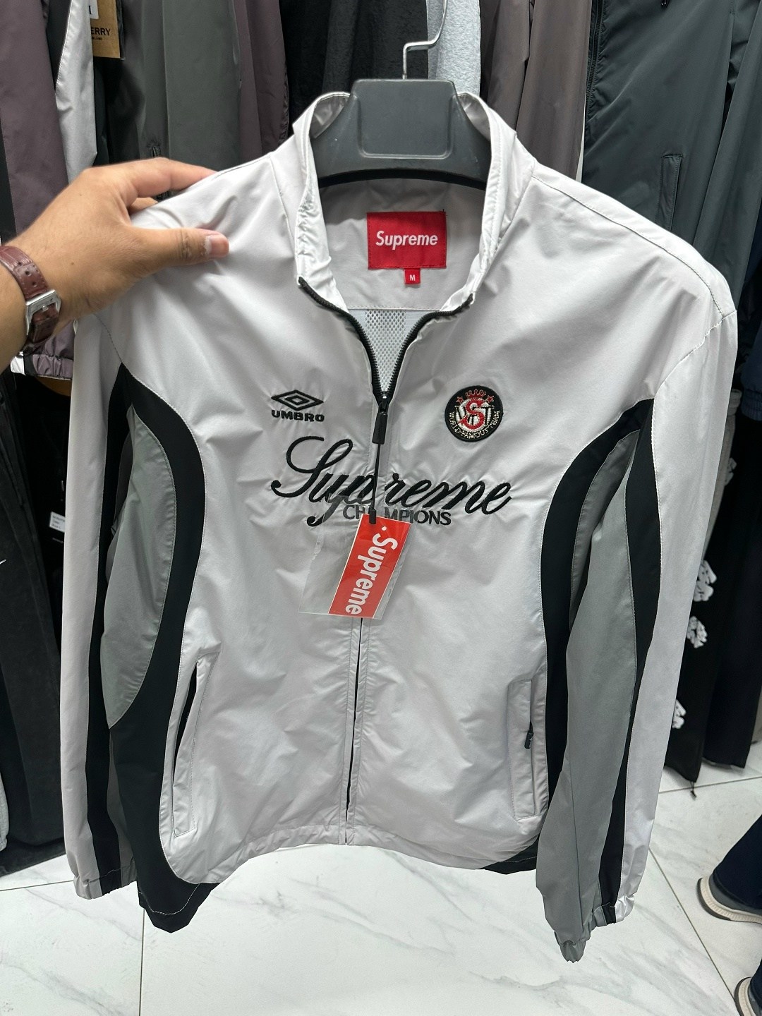 куртка supreme x umbro track jacket 'black',куртка,supreme umbro track jacket,легкая куртка,supreme x umbro track jacket black