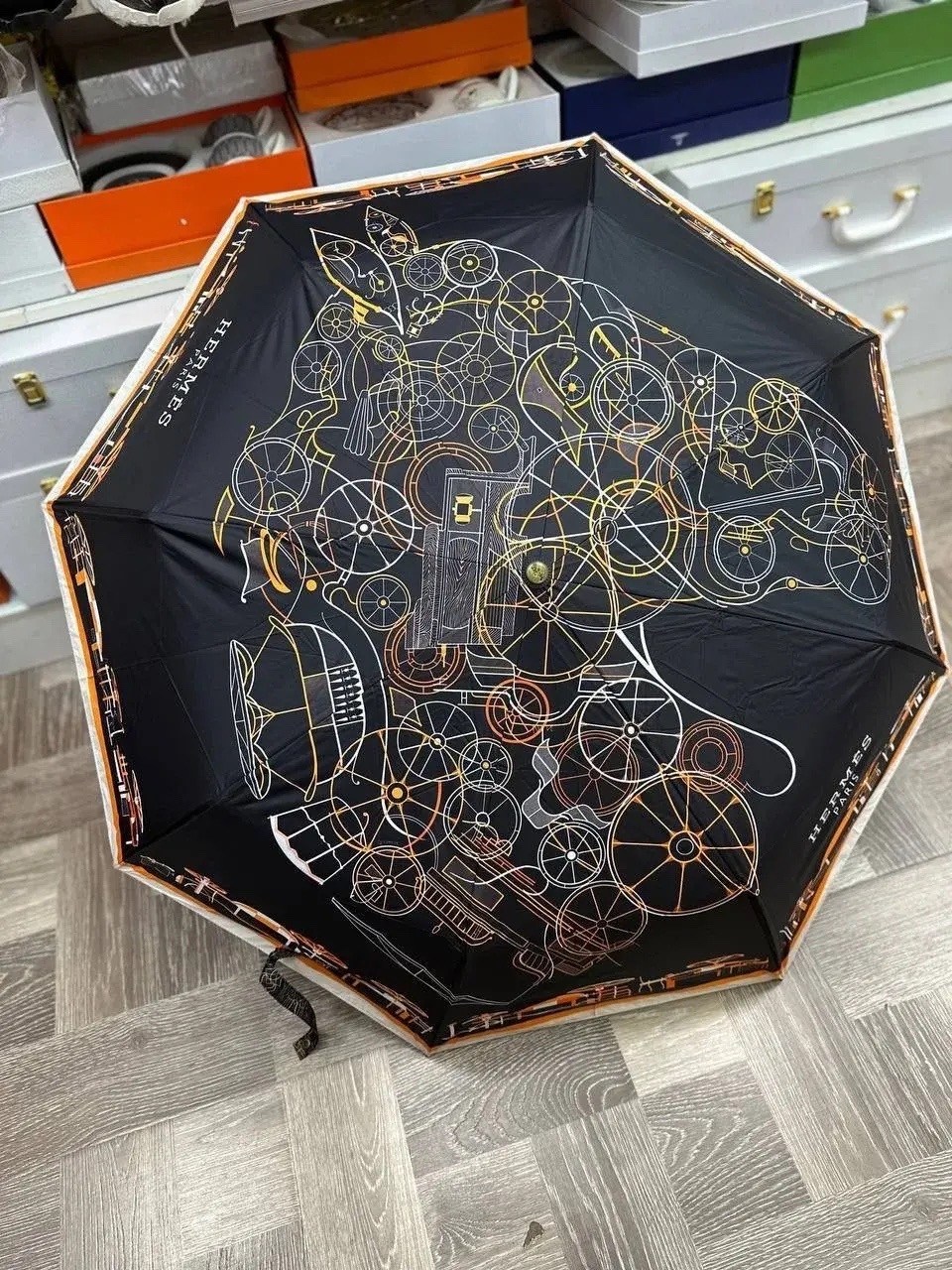 зонт hermes,зонтик гермес,зонт,зонт большой,зонт хермес