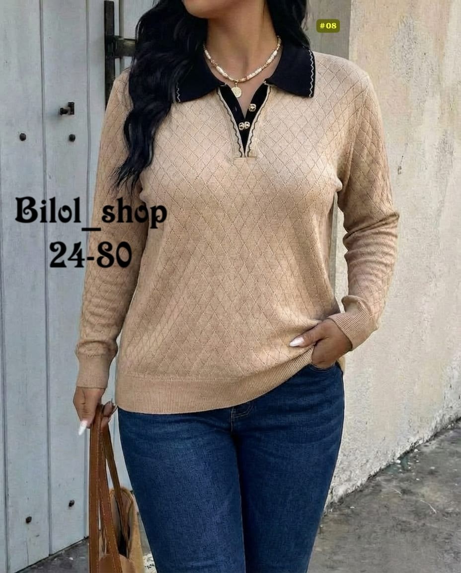 женский свитер,женская кофта,модные свитера,свитер с воротником,свитер кофта