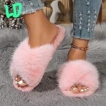 шлепки с натуральным мехом,тапочки домашние женские,комнатные тапочки женские,меховые тапочки модные,пушистые домашние тапочки