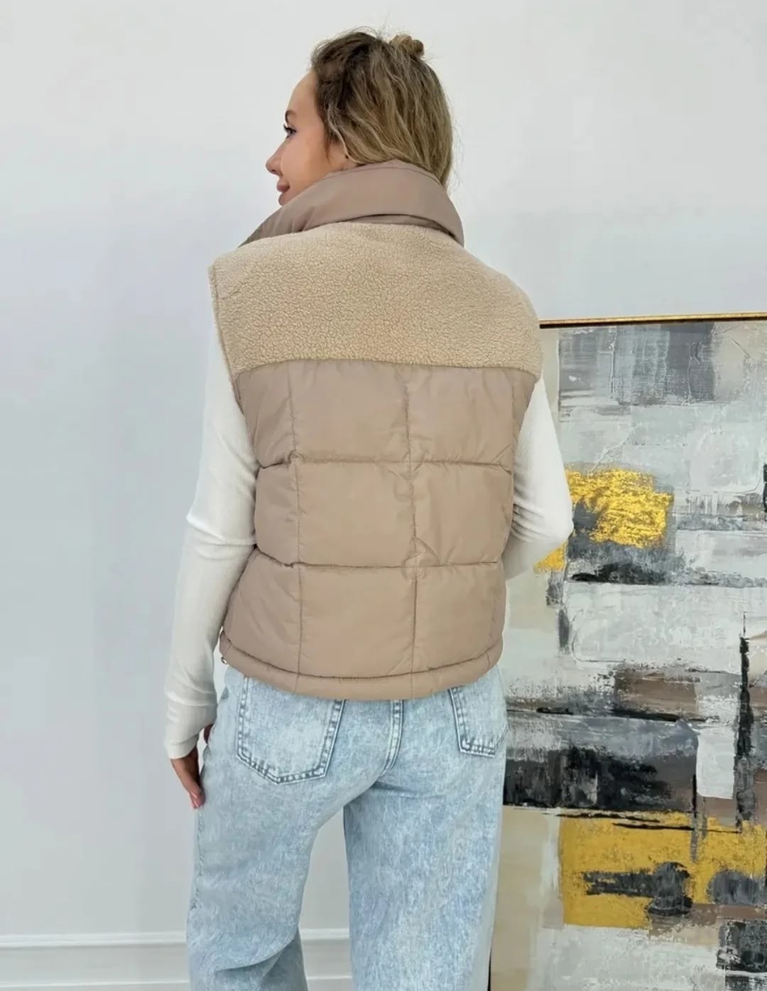 женская жилетка,жилет женский,жилет женский утепленный балоневый стеганый без капюшона abm fashion,жилетка,жилет женский утепленный