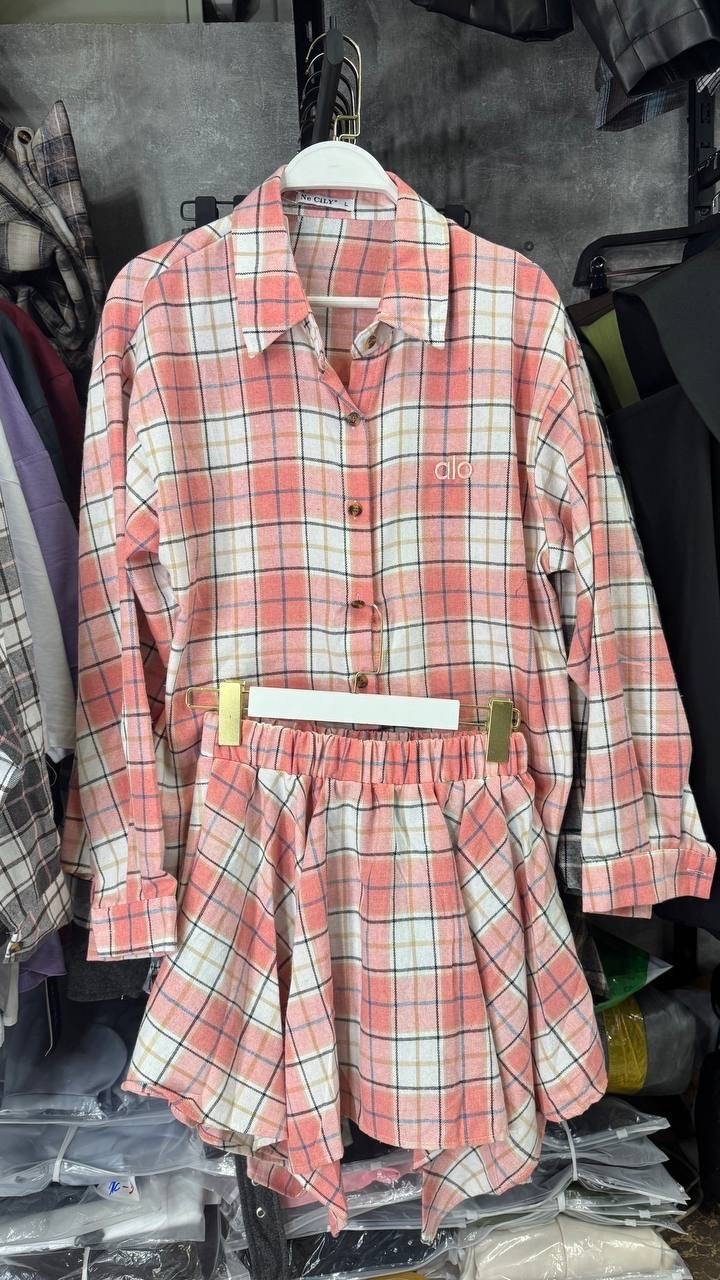 костюм с юбкой и рубашкой в клетку,костюм в клетку,костюм с короткой юбкой и рубашкой в клетку moonchild,костюм женский с юбкой и рубашкой школьный в клетку,костюм с юбкой и рубашкой