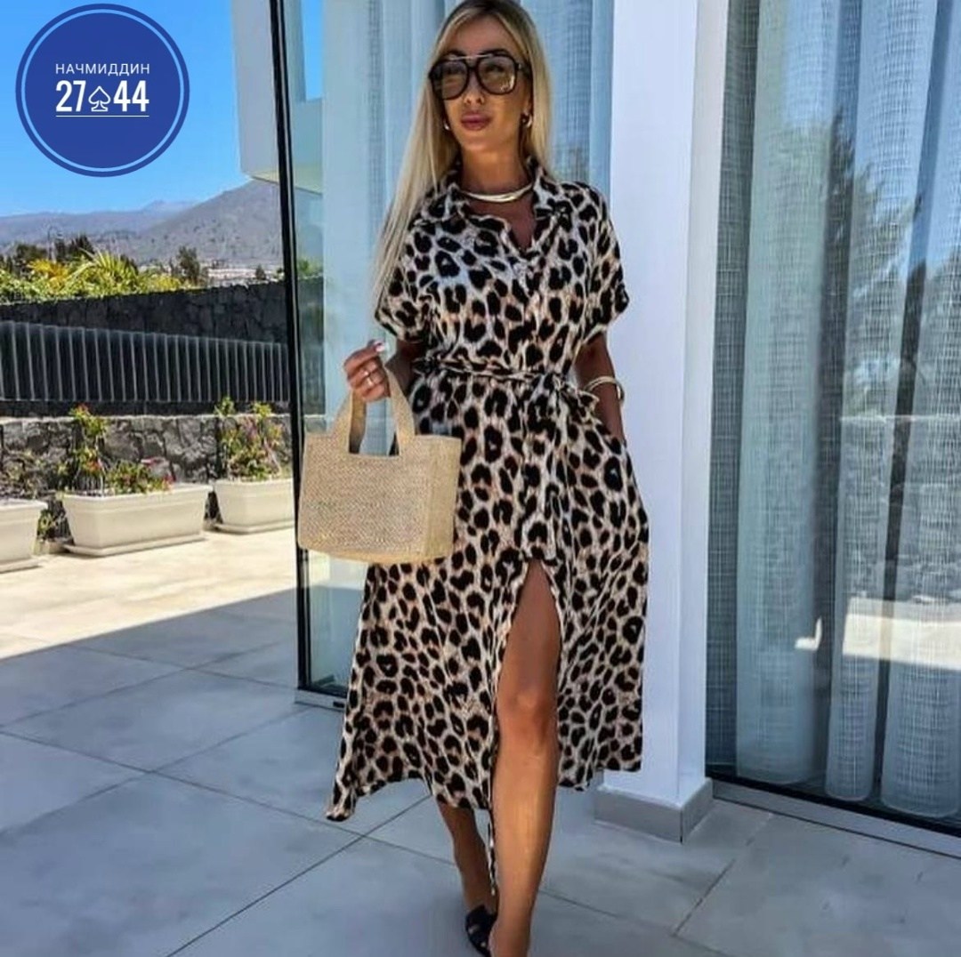 леопардовое платье рубашка туника пляжная cristal&co,платье женское,платье женское леопардовое,женское платье макси с леопардовым принтом,леопардовое платье рубашка