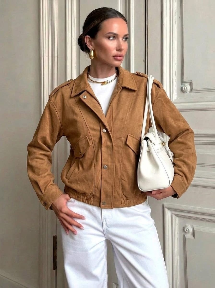 бомбер укороченный оверсайз замшевый куртка рабочего тренд saint shine,замшевая куртка,короткие куртки,женская куртка,куртка замшевая женская