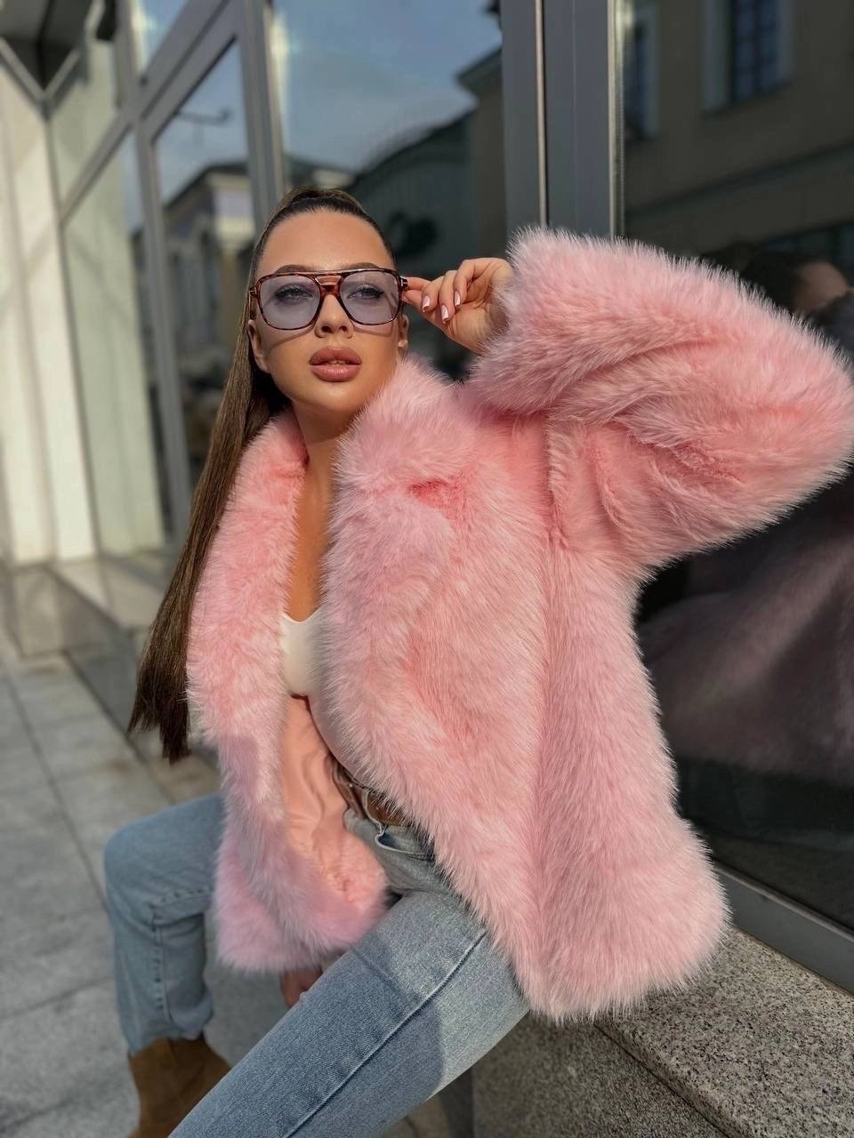 розовая шуба из искусственного меха,шуба искусственная,шубка автоледи,шуба из писца,шуба розовая