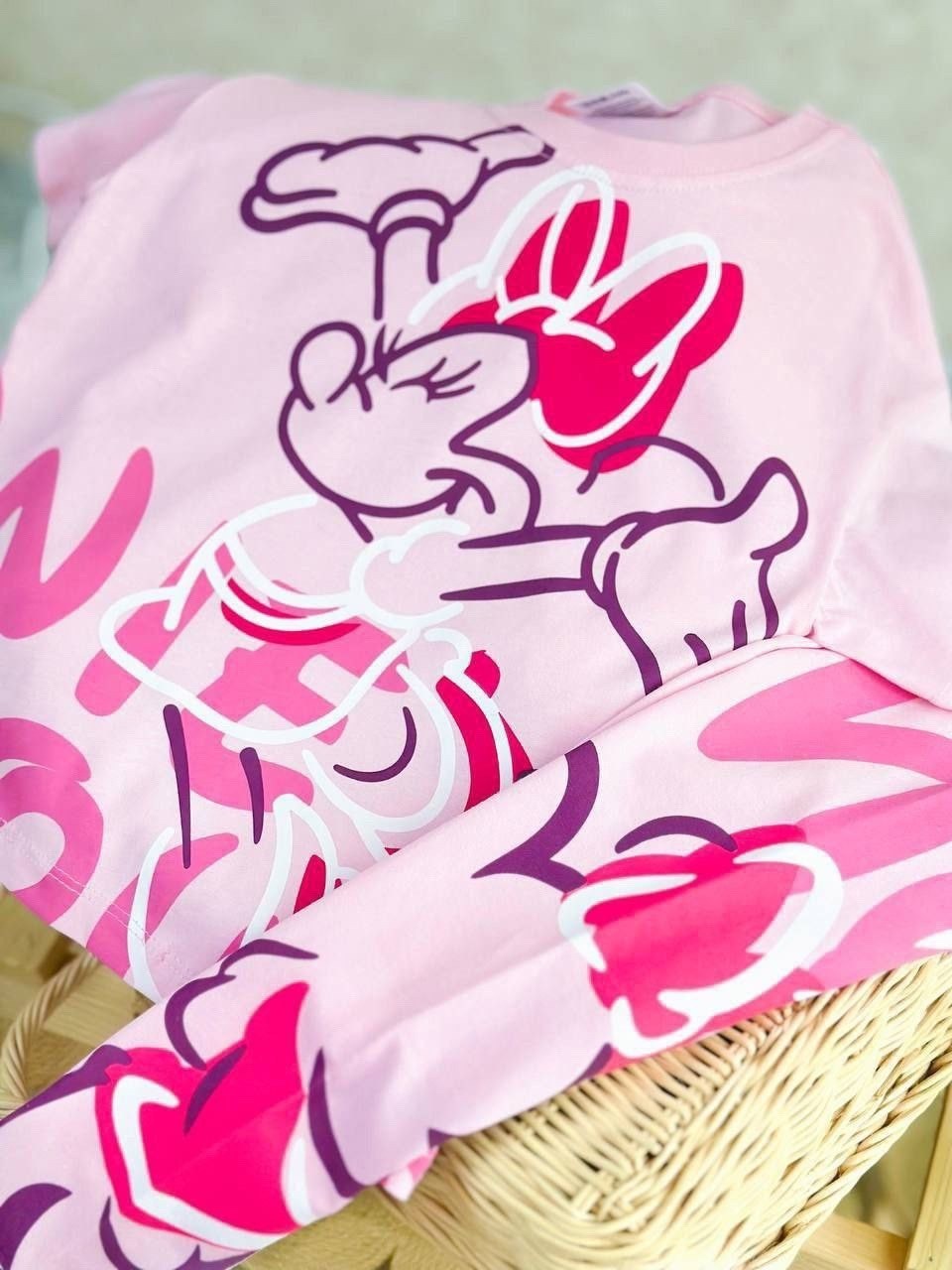 костюм розово,костюм для девочек,костюм для девочки детский,пижама минни маус для девочки,комплект одежды девочке