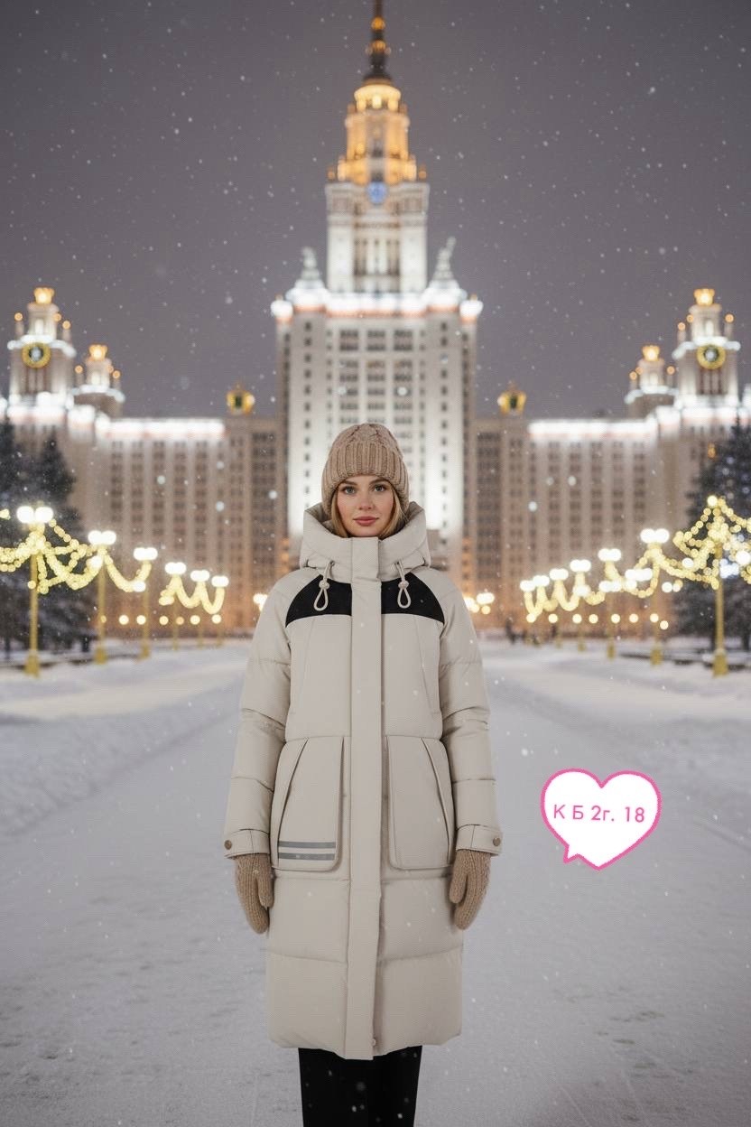 куртка зимняя женская,куртка длинная женская с капюшоном scw-iw582-cr beige,пуховик зимний,зимняя верхняя одежда,пуховик зимний пальто