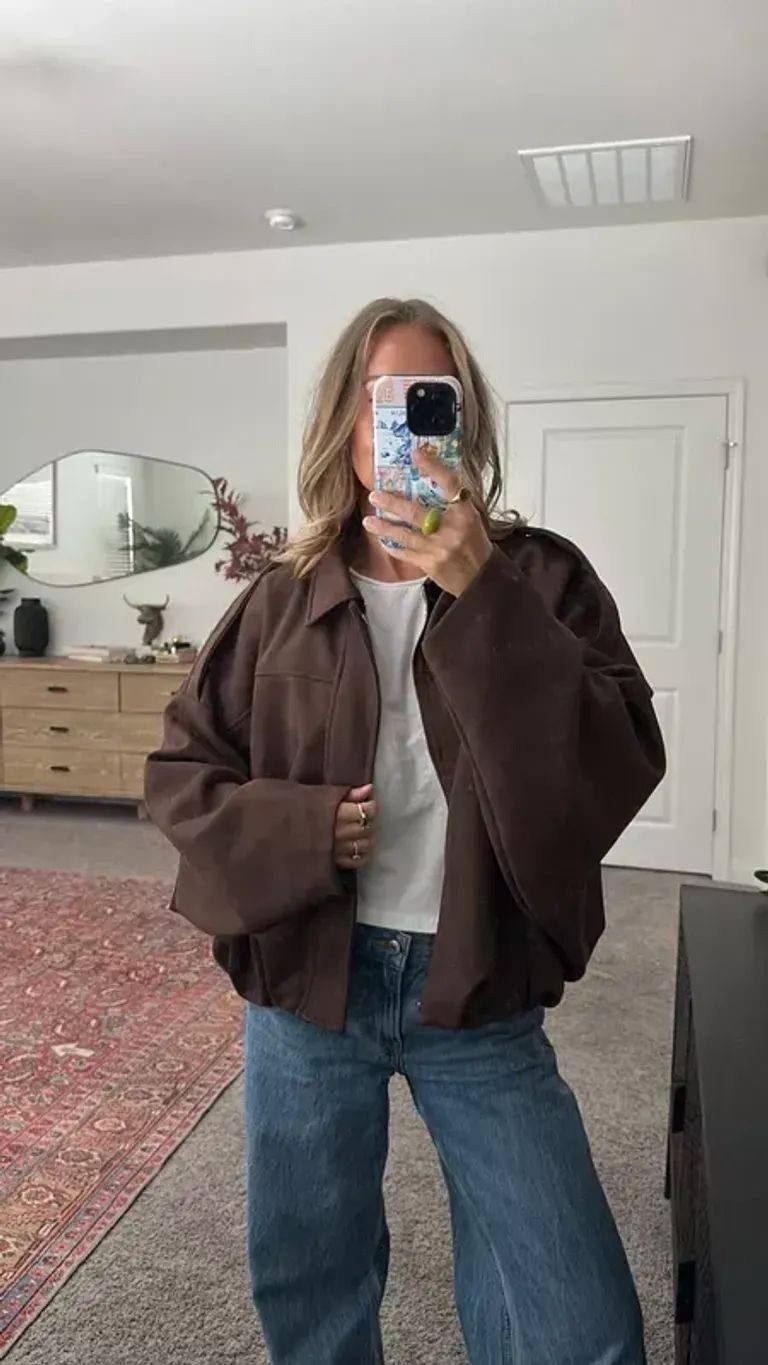 бомбер замшевый оверсайз athe.brand,куртка оверсайз,куртка бомбер,замшевая куртка,bomber ceket