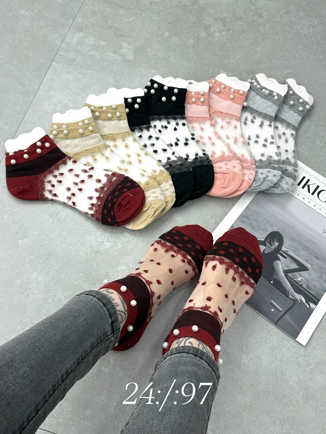 капроновые носки в горошек,женские носки в горошек,носки в горошек,носки женские,носки прозрачные