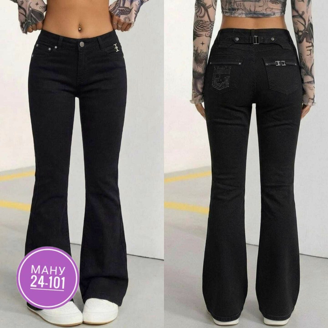 джинсы клеш от колена pularia fashion,джинсы клеш,джинсы черные клеш,женские джинсы клеш,джинсы клеш от колена