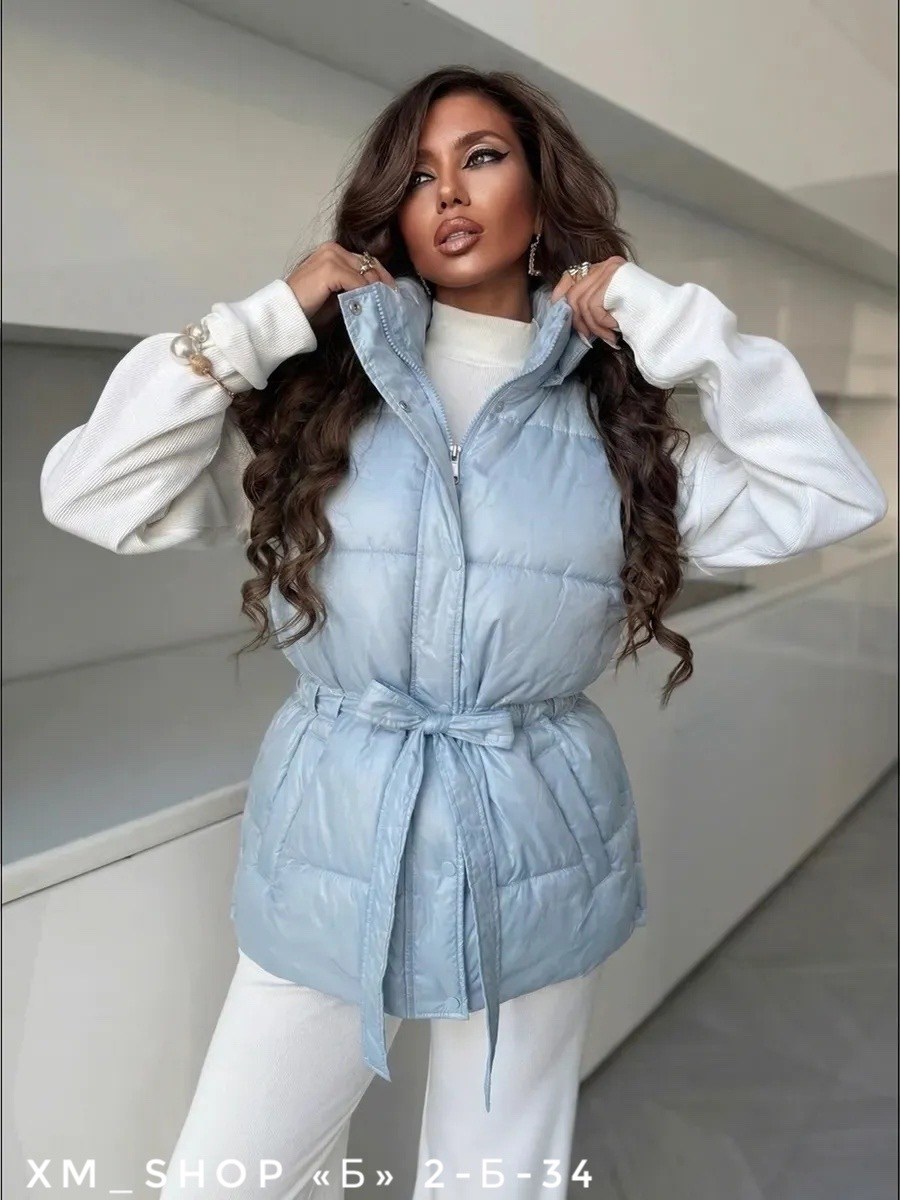 женская жилетка,жилет женский,жилет женский теплый,демисезонная жилетка,жилетка с поясом