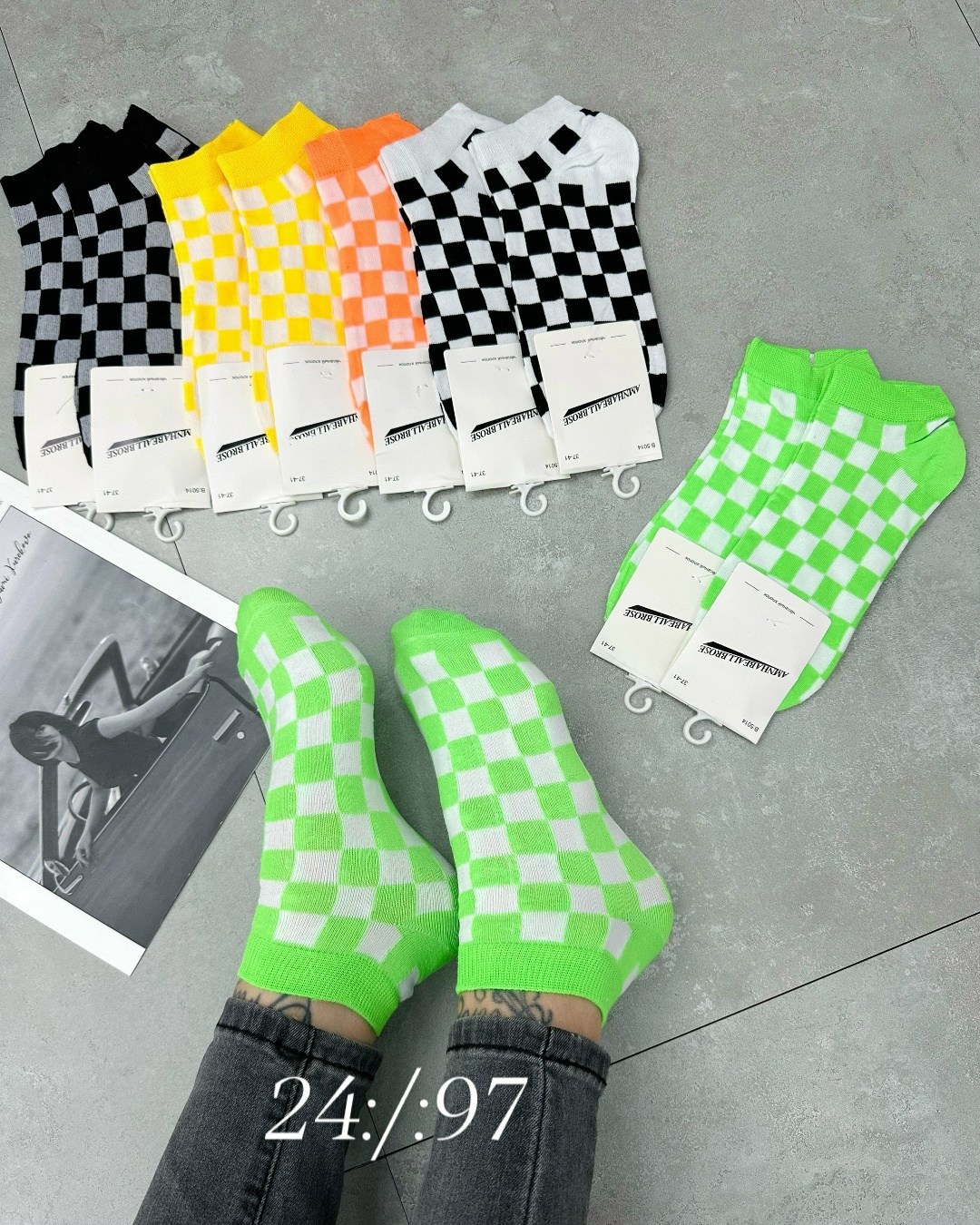 модные носки,носки в клетку,носки средней длины,комплект носки женские,носки женские