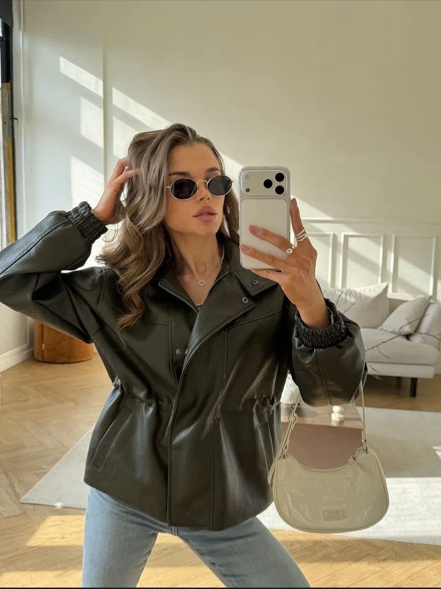 куртка женская из искусственной кожи,женская кожаная куртка,куртка кожаная,модные кожаные куртки,женская кожаная куртка-бомбер