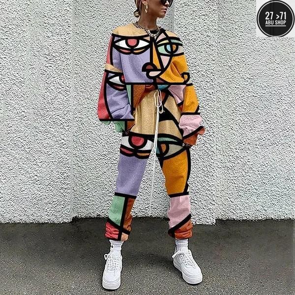 женский спортивный костюм из двух предметов,женские спортивные костюмы из 2 предметов,спортивный костюм с принтом,женские спортивные костюмы,спортивные костюм