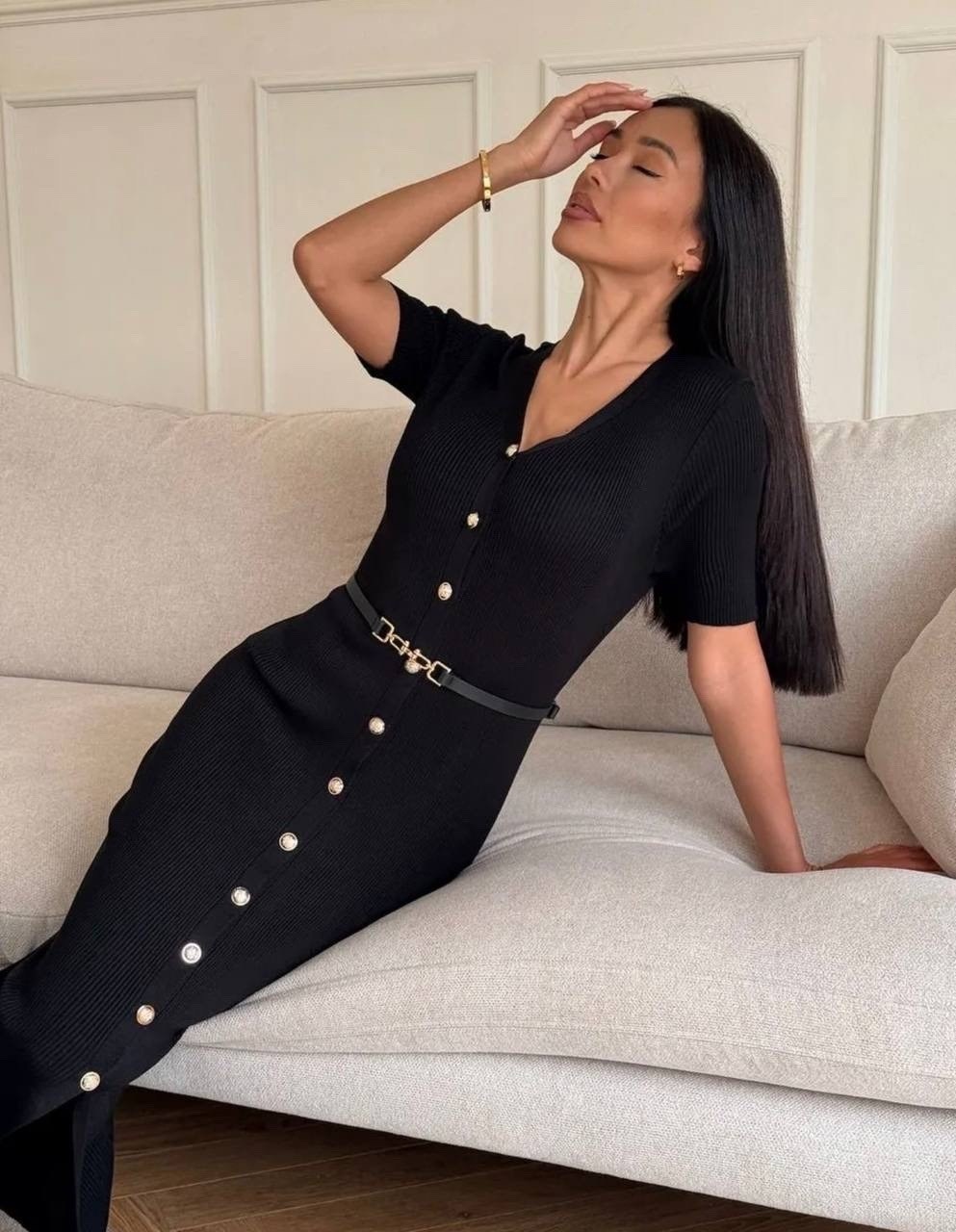 платье трикотажное миди,платье женское миди,платье трикотажное с ремешком emberens,трикотажное платье,платье трикотажное с поясом emberens