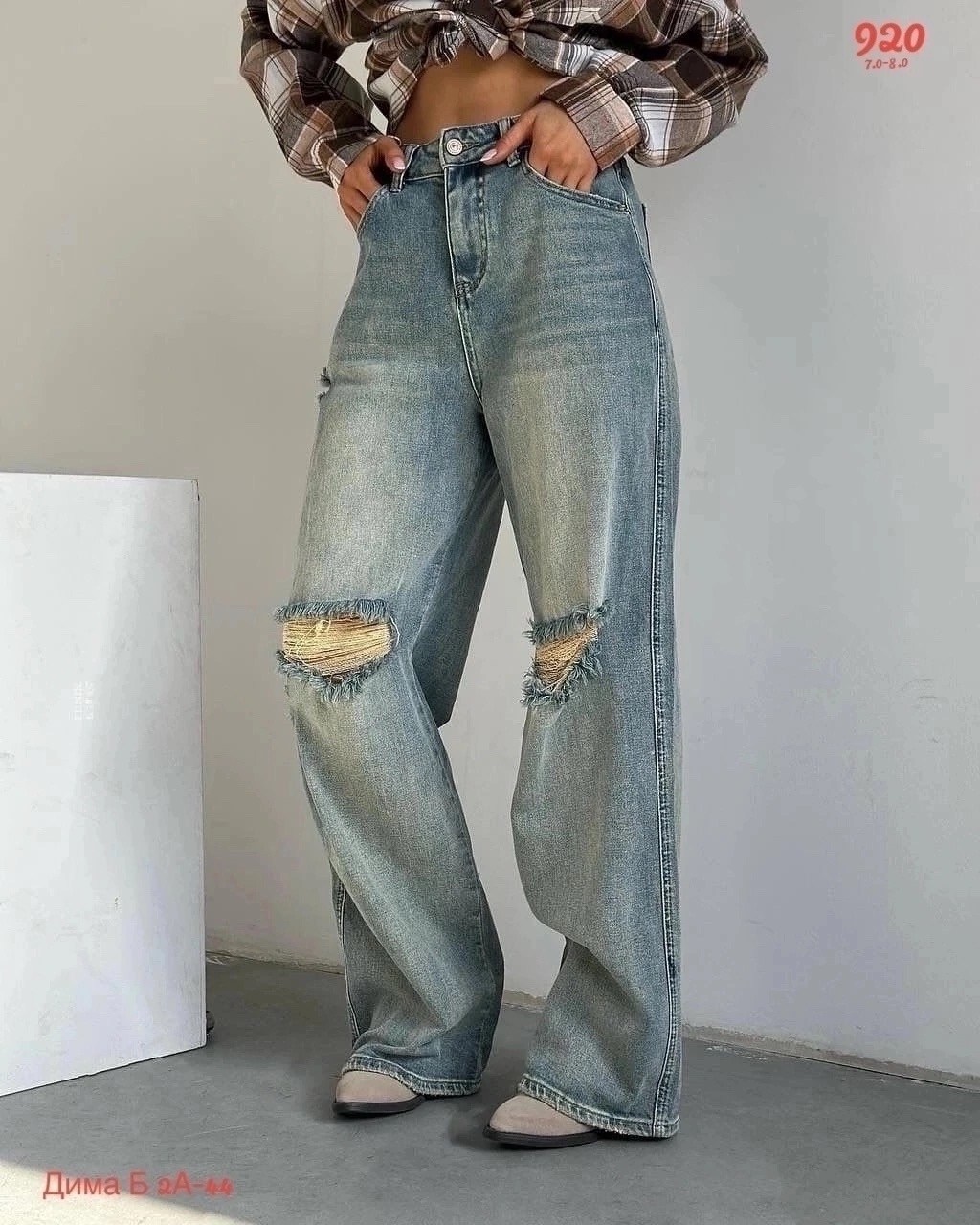 женские джинсы,джинсы багги,джинсы клёш,джинсы трубы с модными рваными коленями и высокой, женские джинсы