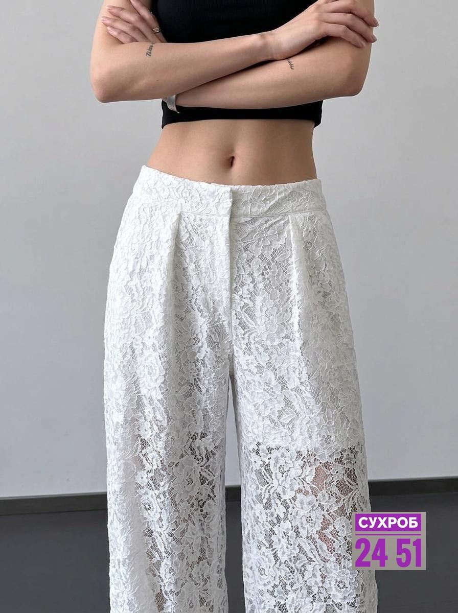 брюки гипюровые на полном подкладе палаццо muraus,брюки женские гипюровые на полном подкладе палаццо muraus,женские брюки палаццо из гипюра на полном подкладе арт.494751,брюки кружевные прозрачные гип