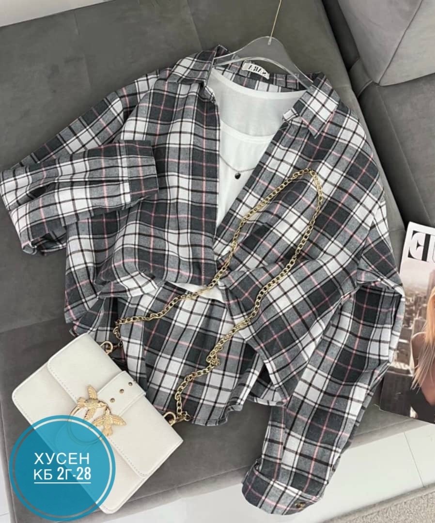женская рубашка в клетку,рубашка в клетку с майкой beststyle,женская рубашка,рубашка в клетку женская оверсайз,рубашка в клетку