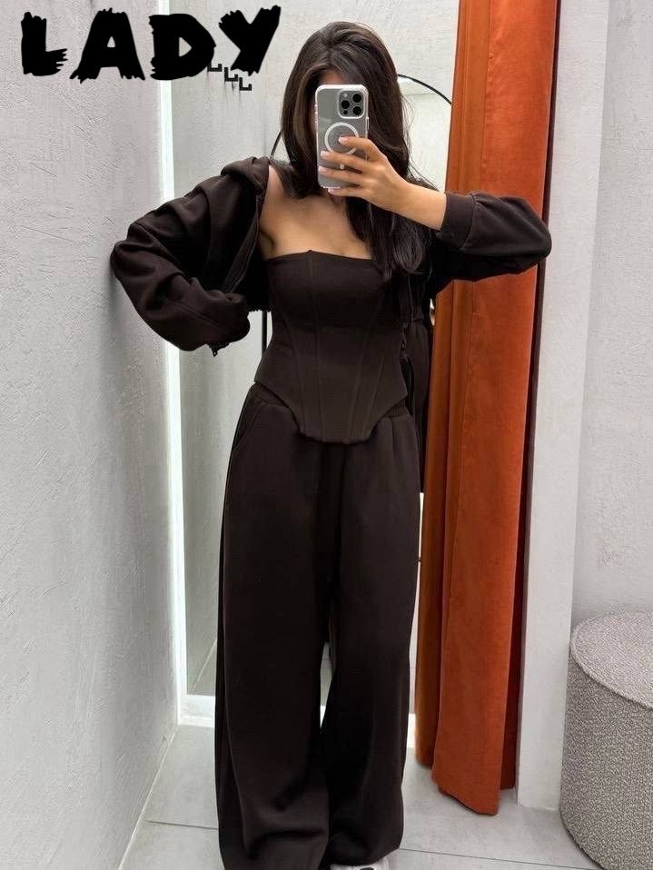 женский костюм,трикотажные костюмы,костюм марсала,широкие брюки,костюм тройка с брюками