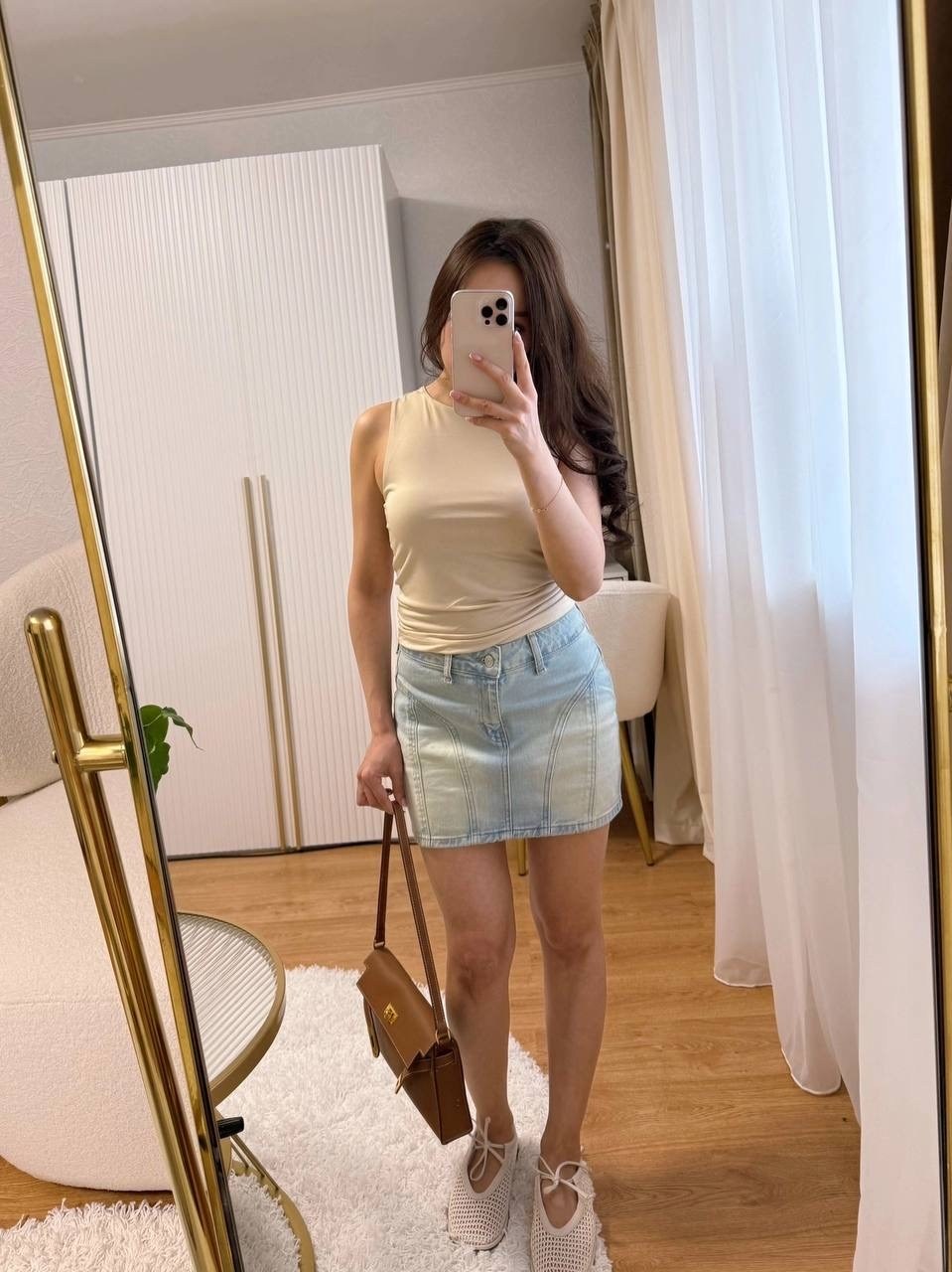 майка женская,джинсовая юбка,юбка,одежда женская,одежда топ