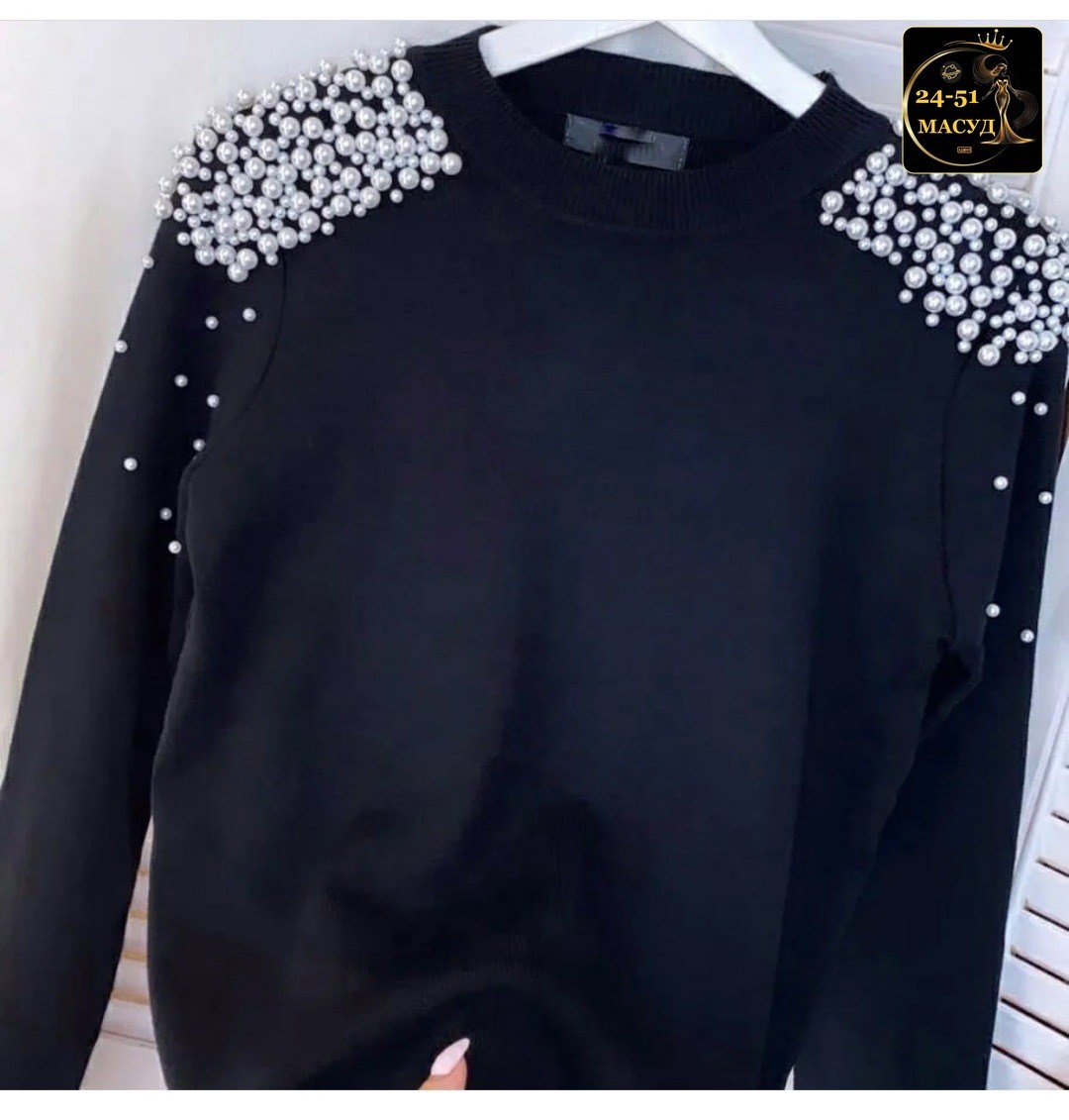 кофта с бусинками,кофта женская,джемпер бусы,джемпер бусинами,кофта