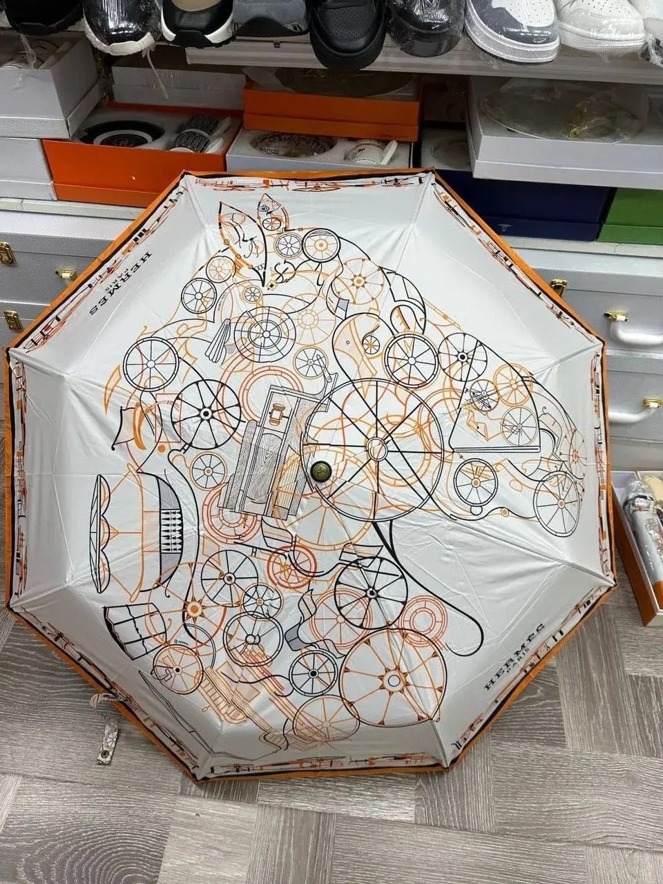 зонт hermes,зонтик гермес,зонт,зонт большой,зонт хермес