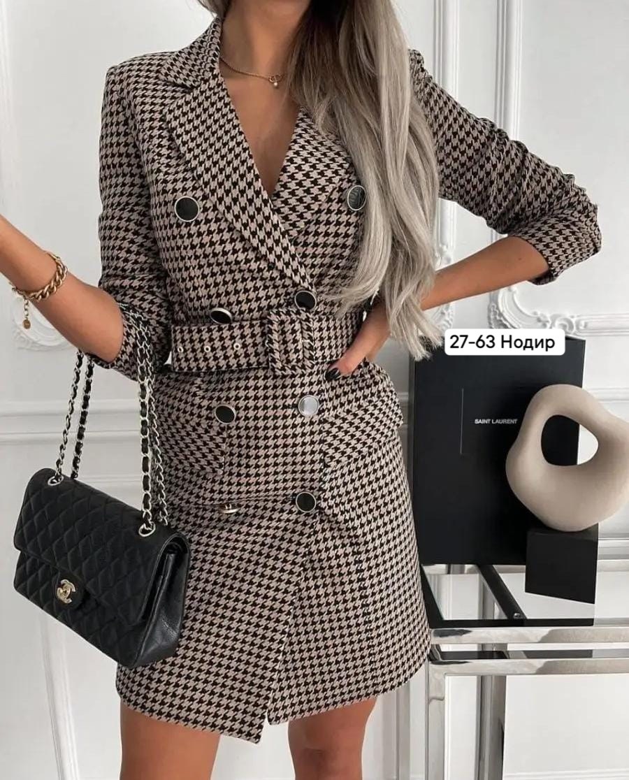 женские пиджаки,платье-пиджак,платье пиджак гусиная лапка,женской одежды,женское платье пиджак